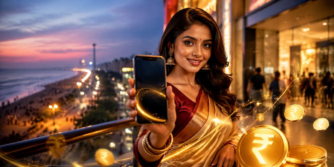 Mobile betting and payment interface on smartphone in India